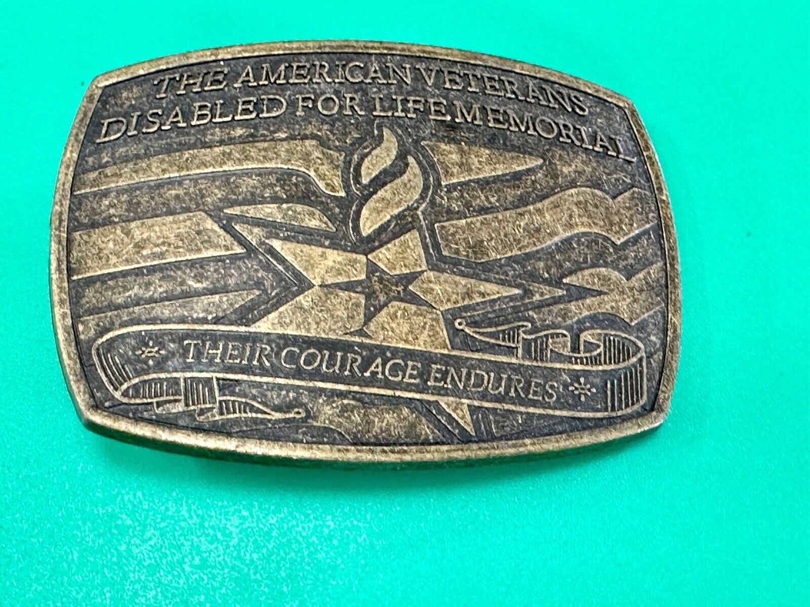 The American Veterans Disabled for Life Memorial Belt Buckle 2006