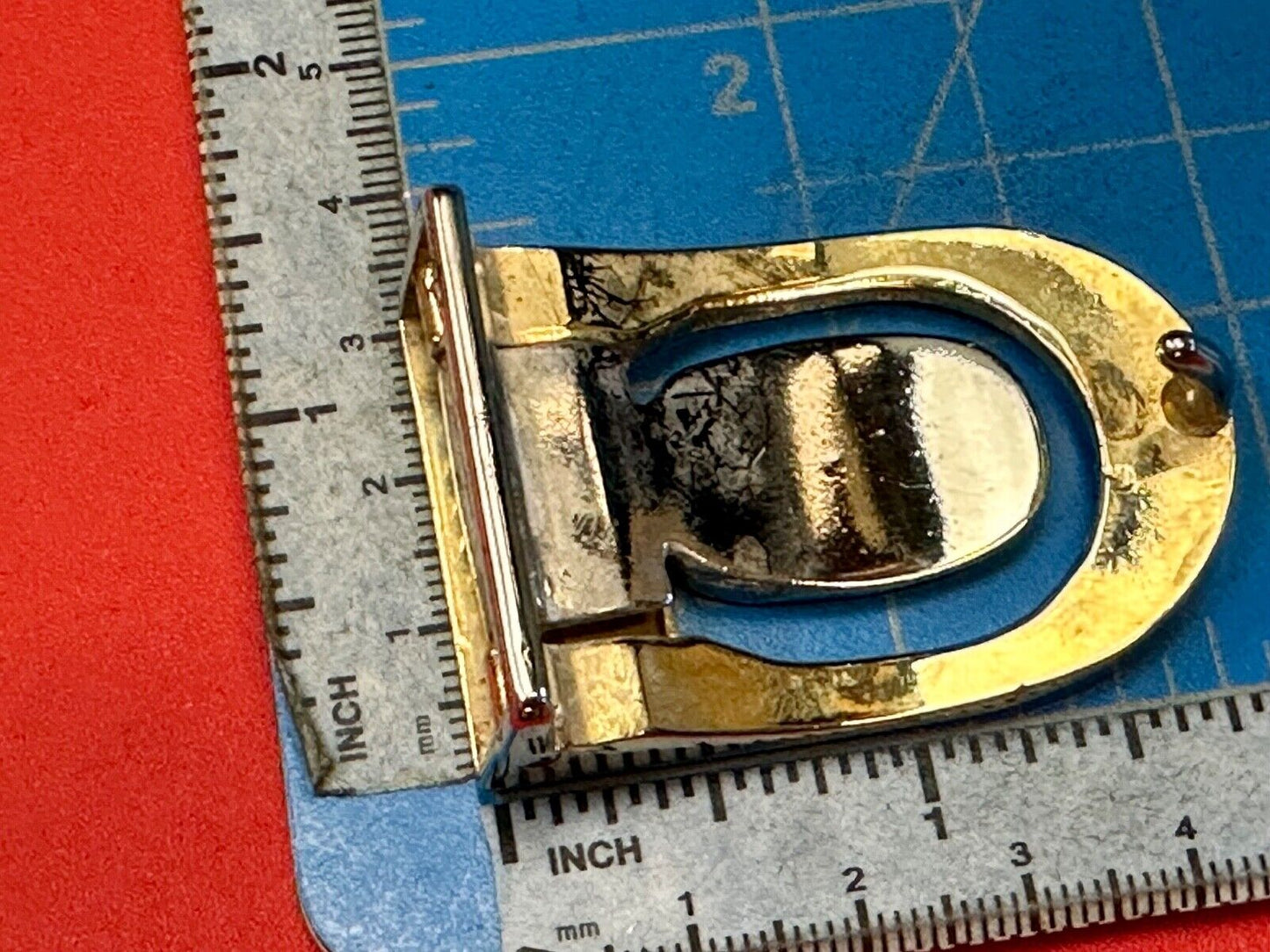 Vintage Letter monogram Initial P - Two Tone swinging belt buckle