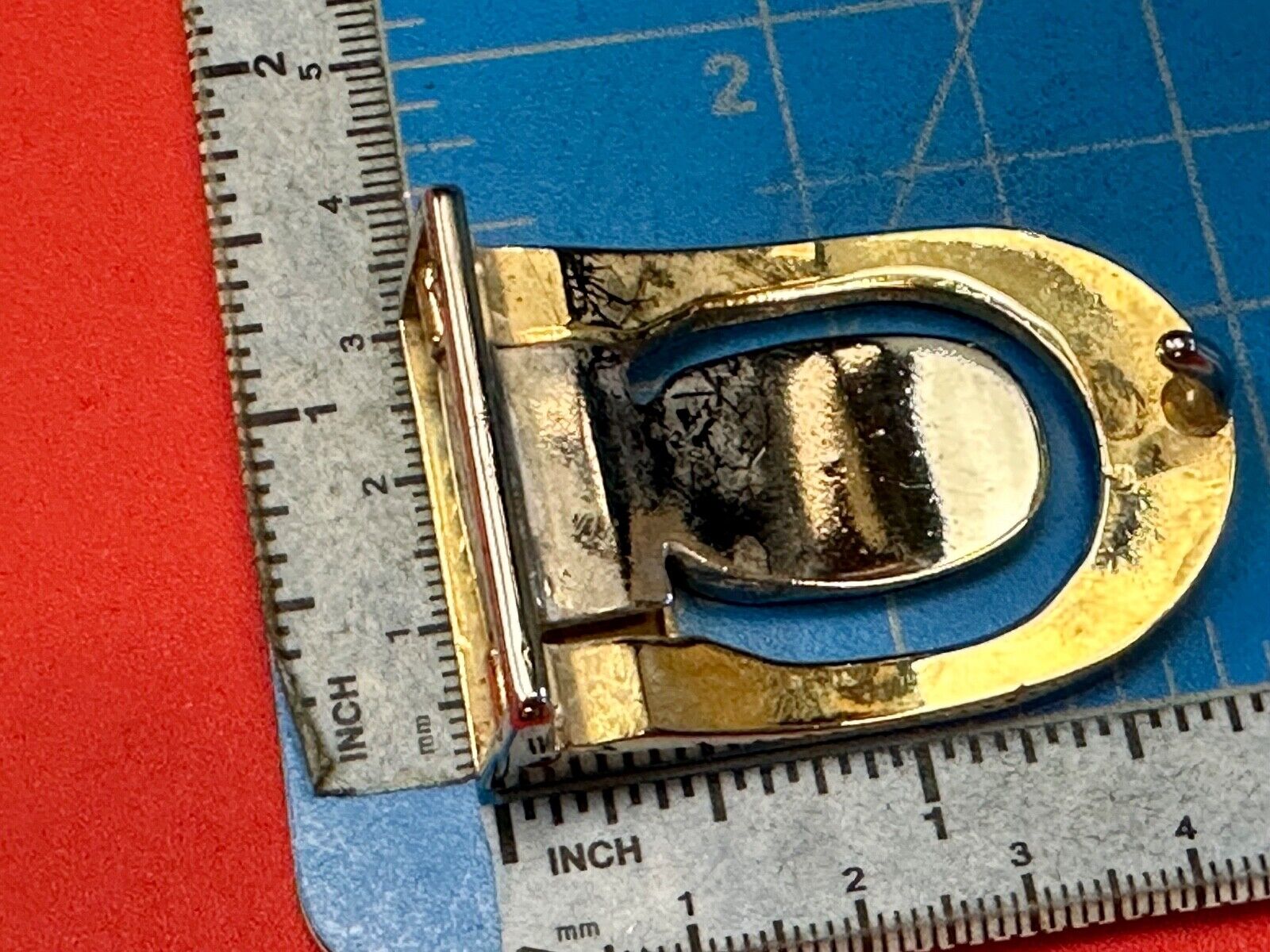 Vintage Letter monogram Initial P - Two Tone swinging belt buckle