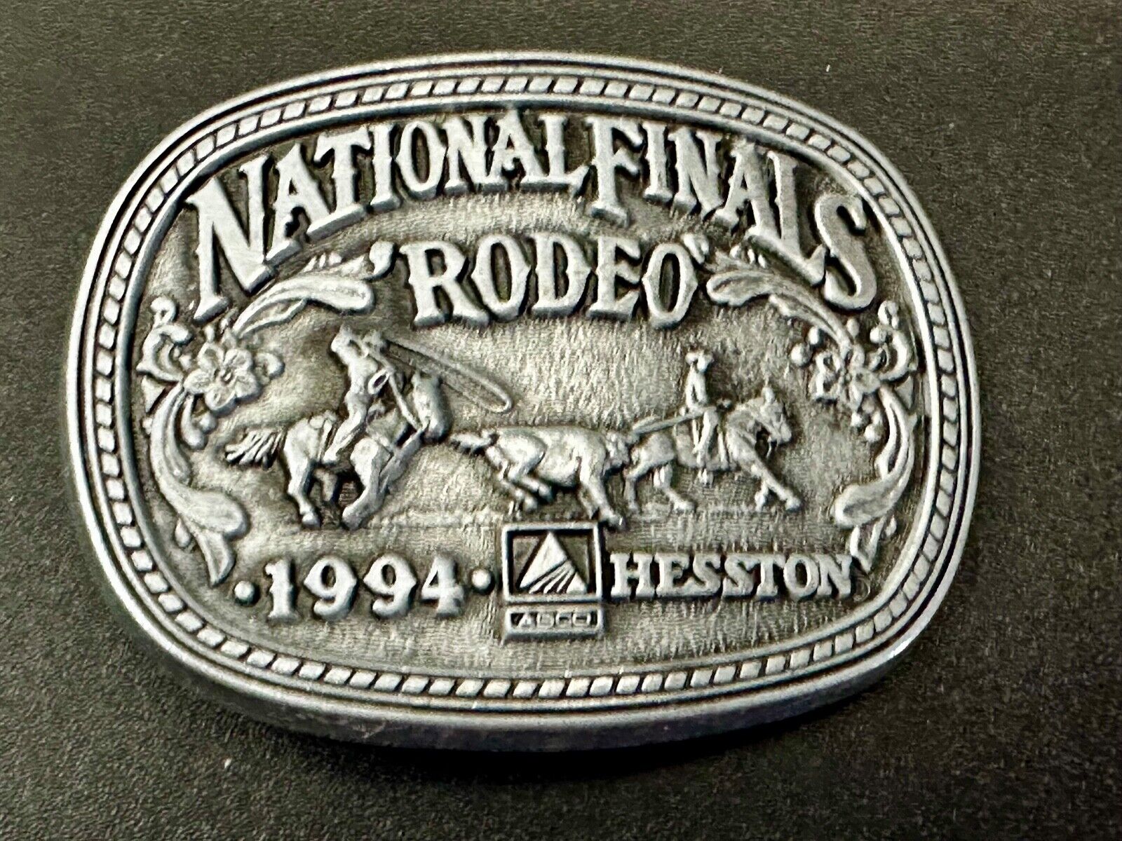 1994 NFR National Finals Rodeo  NOS Youth Size Hesston Commemorative Belt Buckle