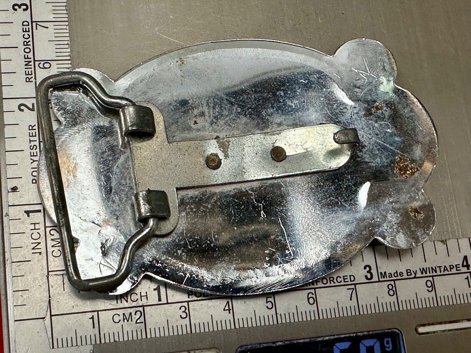 Vintage horse head in horseshoe cowboys cowgirls western belt buckle starbursts