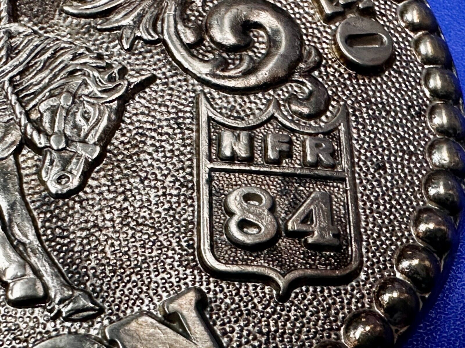 1984 Hesston NFR National Finals Rodeo Cowboys Western Belt Buckle