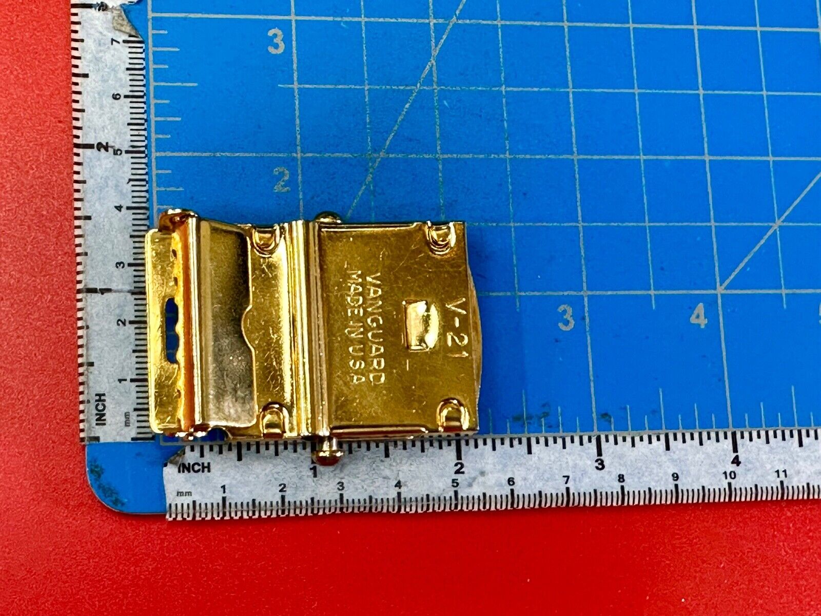 Vanguard V-21 USMC Marines Military Dress Solid Brass belt buckle MADE IN USA
