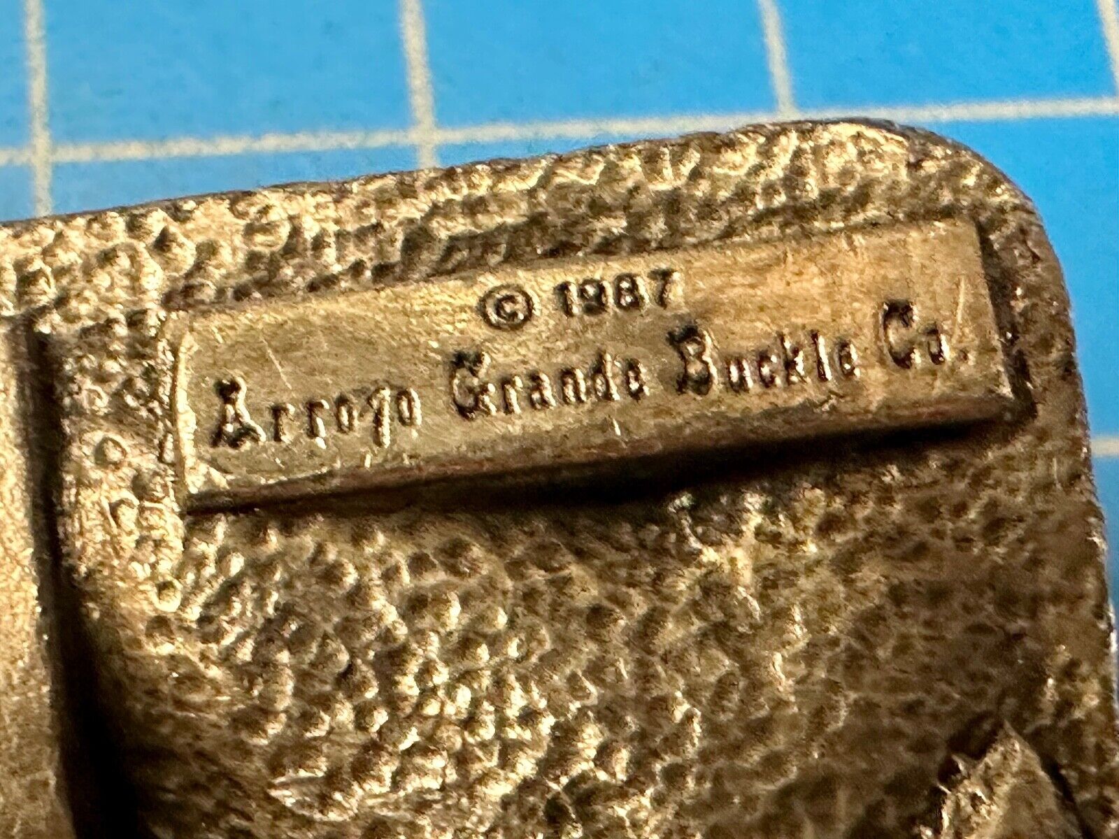 American Fisherman Vintage 1987 Commemorative Arroyo Grande Belt Buckle