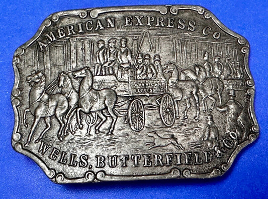 American Express Co Wells Butterfield Vintage Wells Bergamot Belt Buckle C-36