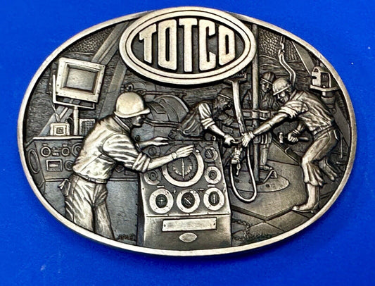 Totco Instruments Co  Manufacturing vintage ADM solid brass belt buckle