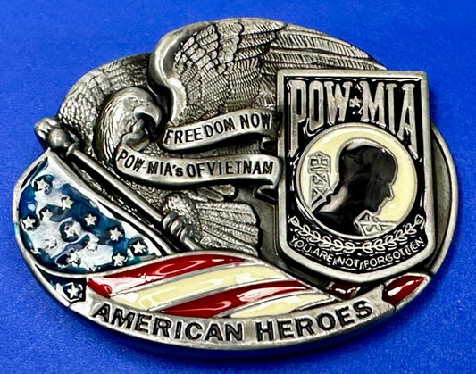 Americas Heroes Freedom Now POW MIA Prisoners of war MIA in Vietnam Belt Buckle