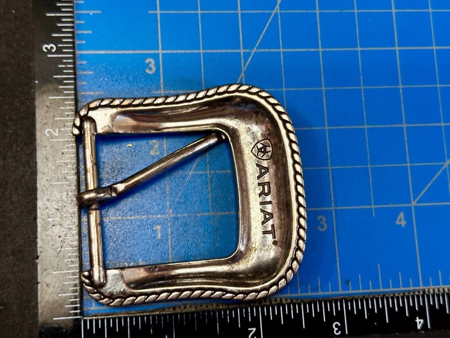 ARIAT Silver Belt Buckle A2108 Ranger Style Replacement Western Belt Buckle