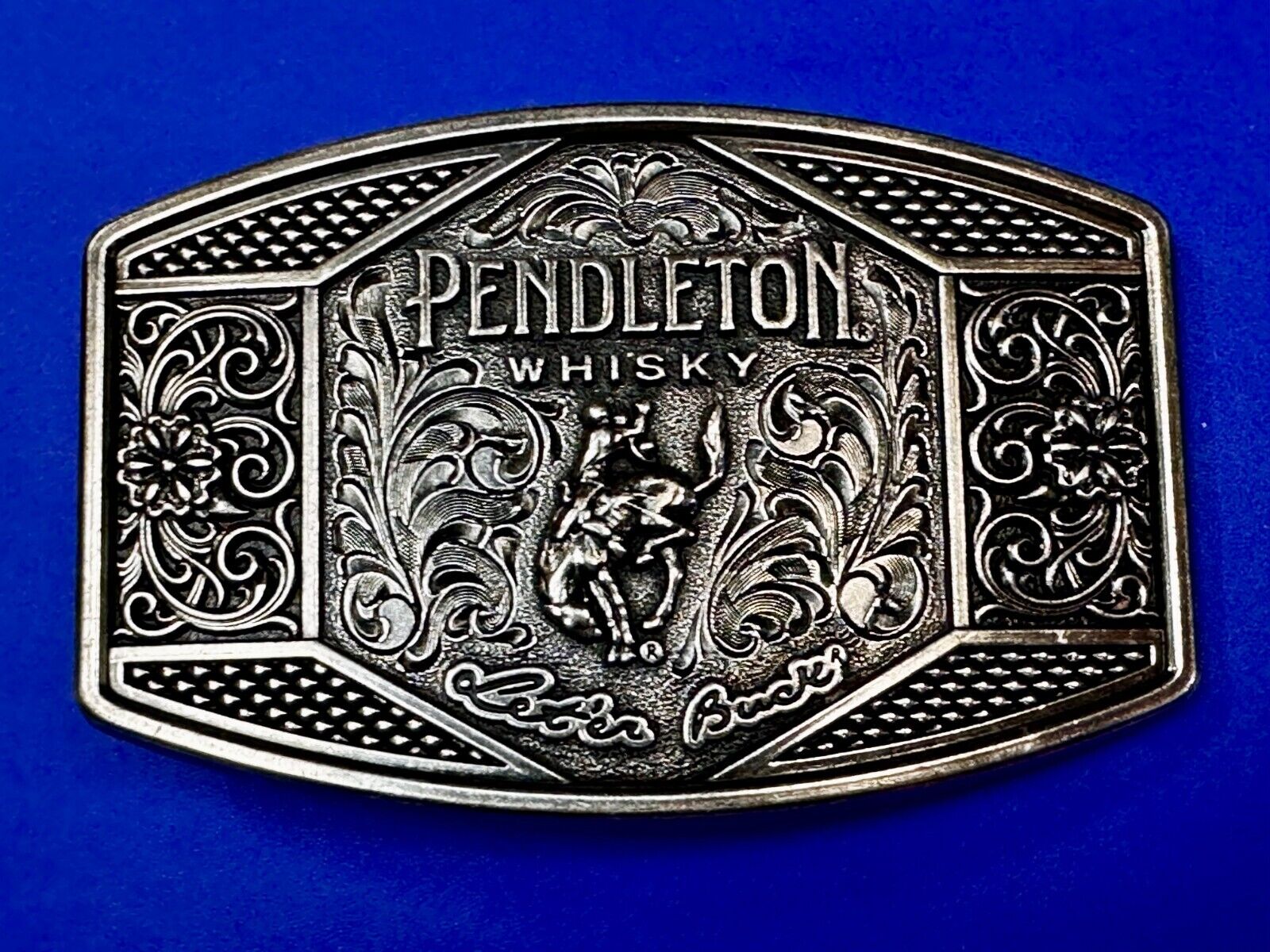 2022 Pendleton Whiskey Let'er Buck Rodeo Cowboy Montana Silversmiths Belt Buckle