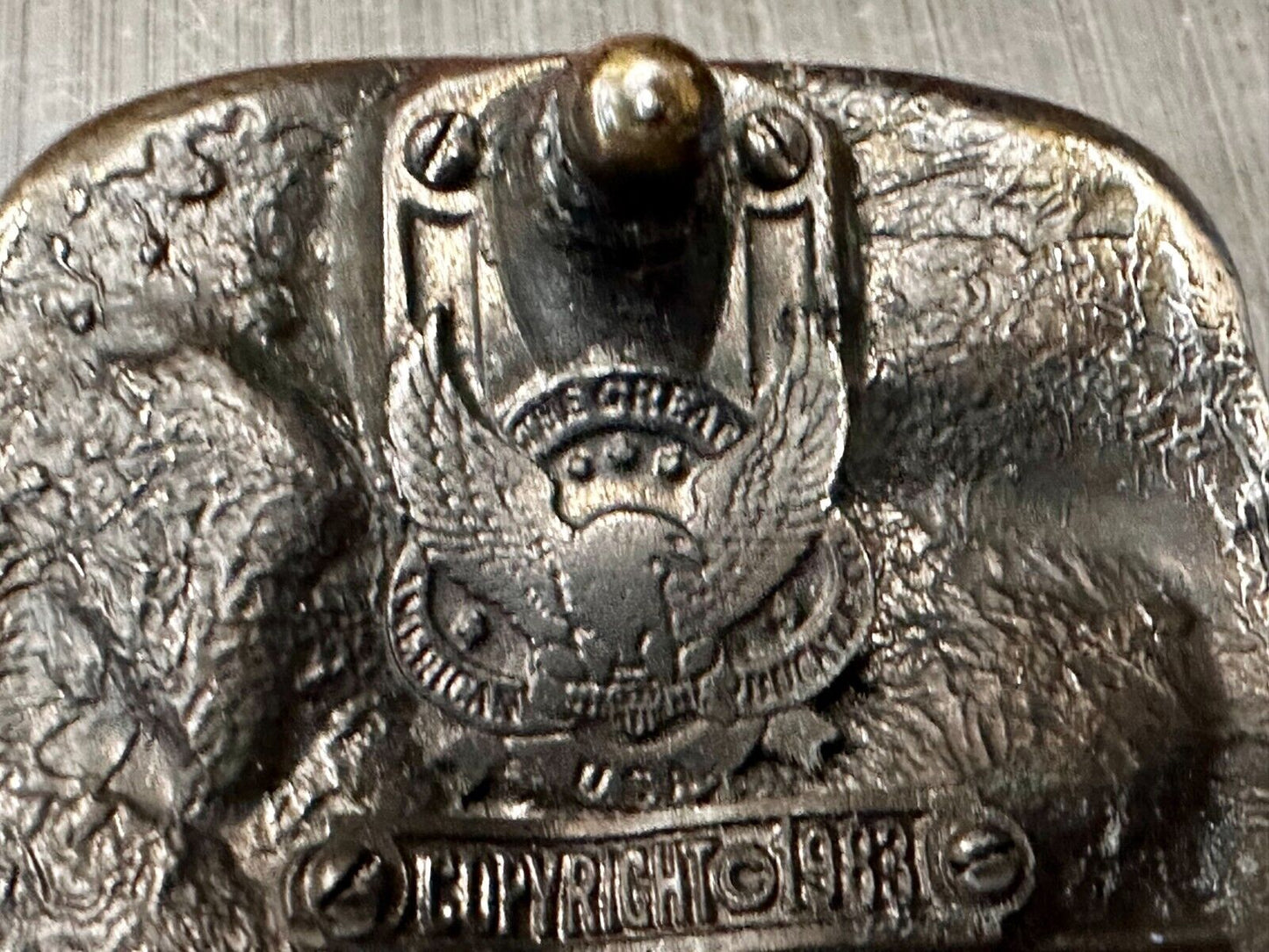US Army Fire Power The Great American Buckle company Vintage Tank Helicopter