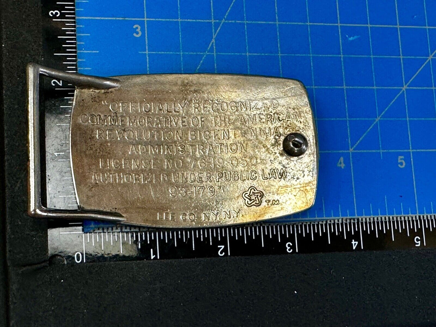 American Revolution Patriotic Bicentennial 200 Year Celebration Belt Buckle