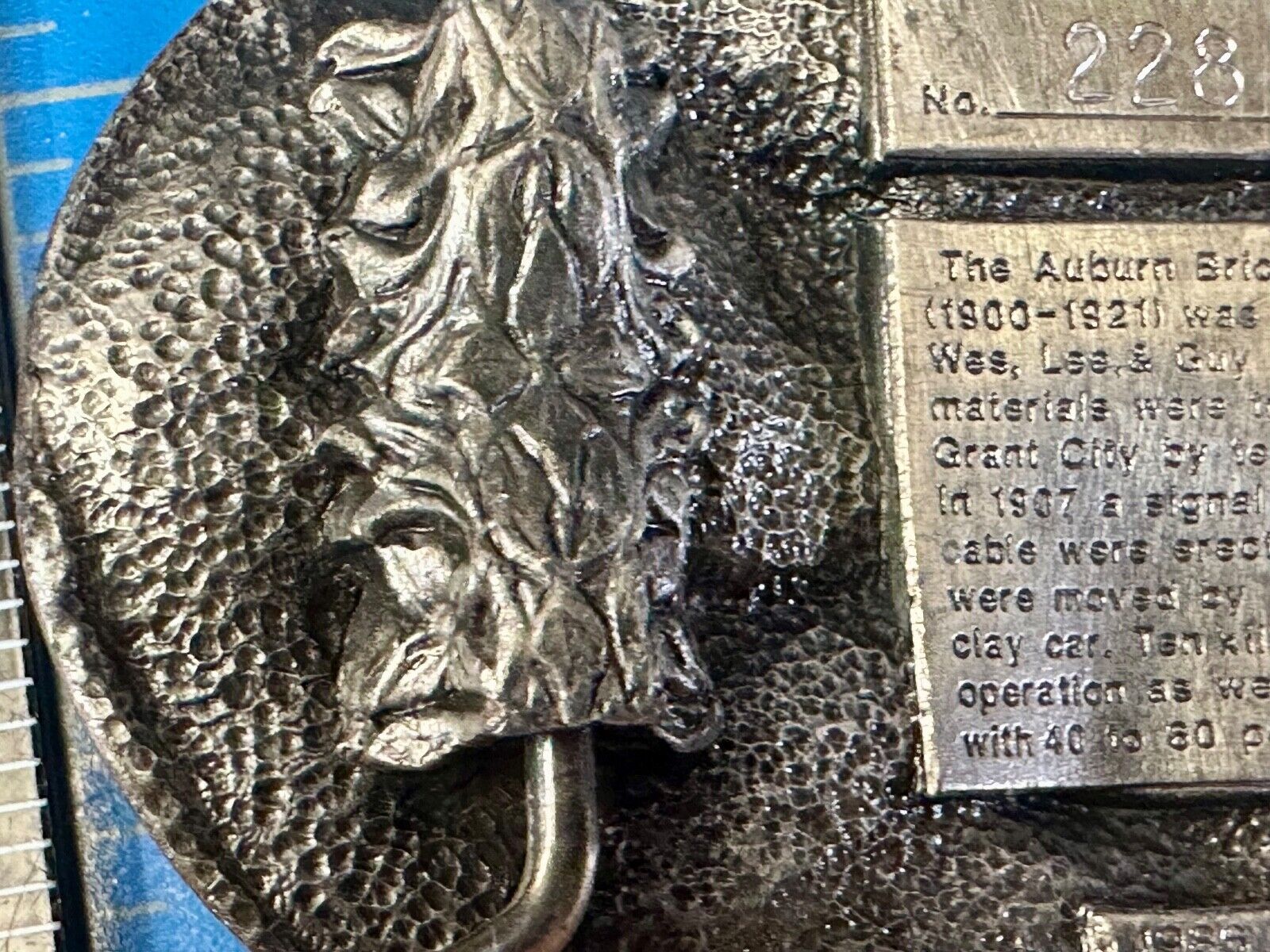 AUBURN IOWA 1887 CENTENNIAL CELEBRATION VINTAGE BELT BUCKLE