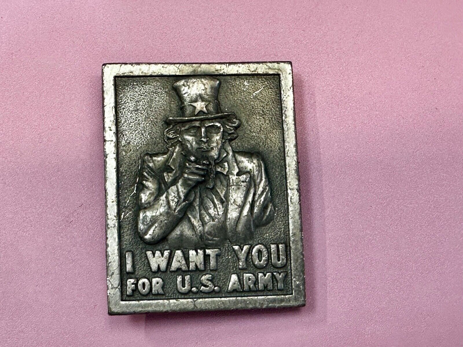 Uncle Sam Poster -I Want You for US Army Belt Buckle 1976 Bergamot Belt Buckle