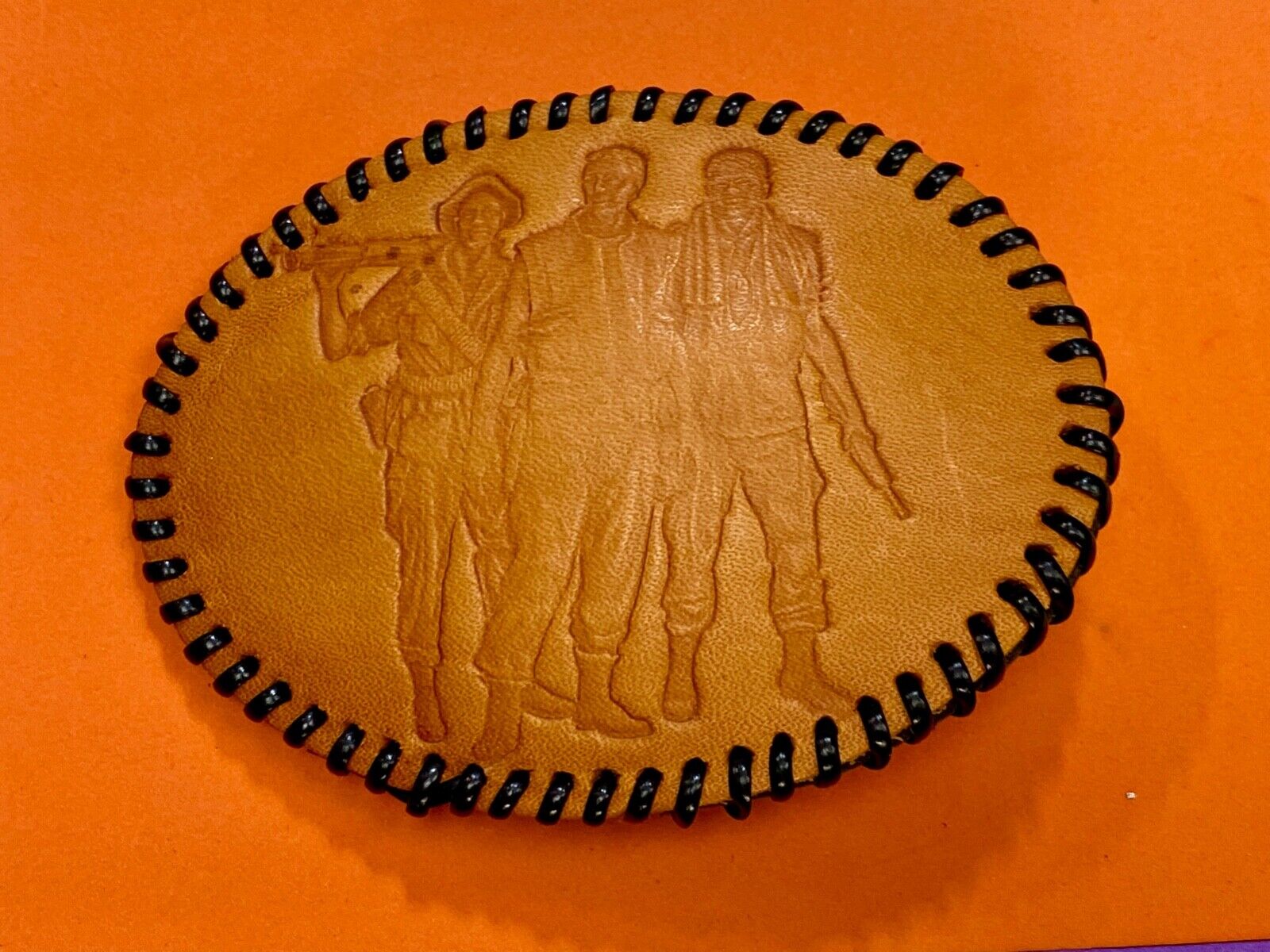 Vietnam Veterans War Memorial  Leather QUALITY large Western Natural Belt Buckle