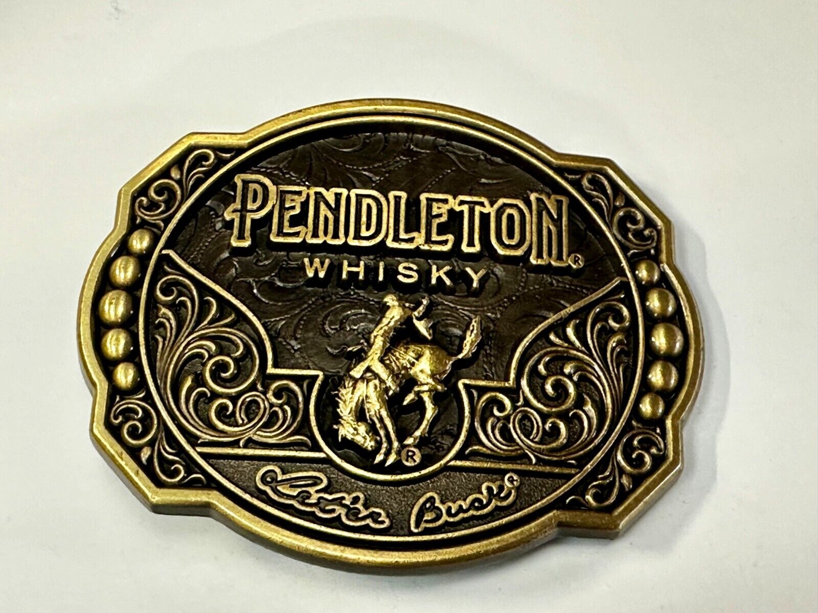 2024 Pendleton Whiskey Let'er Buck Rodeo Cowboy Montana Silversmiths Belt Buckle
