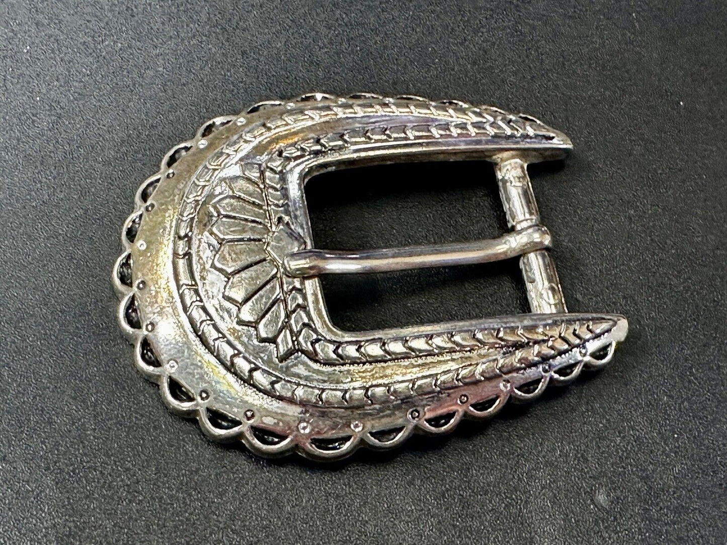 Unique Raised Dimensional Vintage Replacement Ornate 3" Wide Belt Buckle