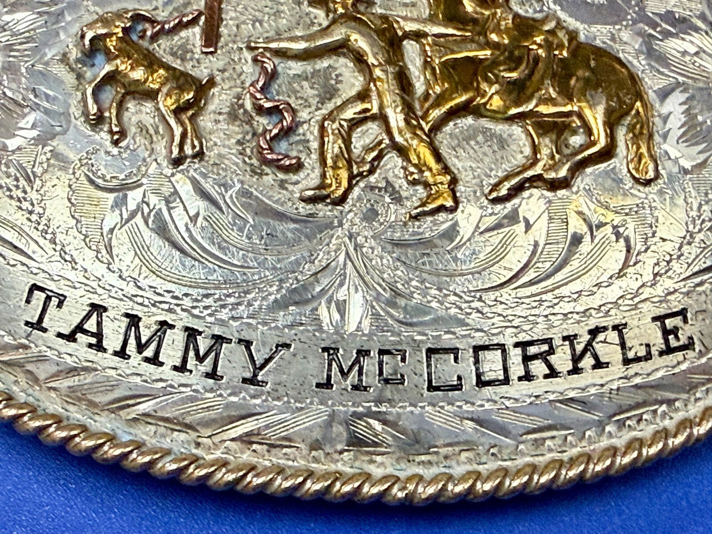 Tuba City High School Rodeo B-K Silversmiths Award Trophy Belt Buckle