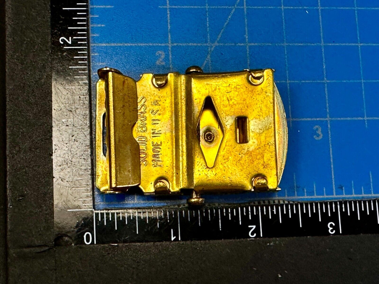 US Navy Aviator Officer Pilot Air Warfare Eagle Seal Brass Ratchet Belt Buckle