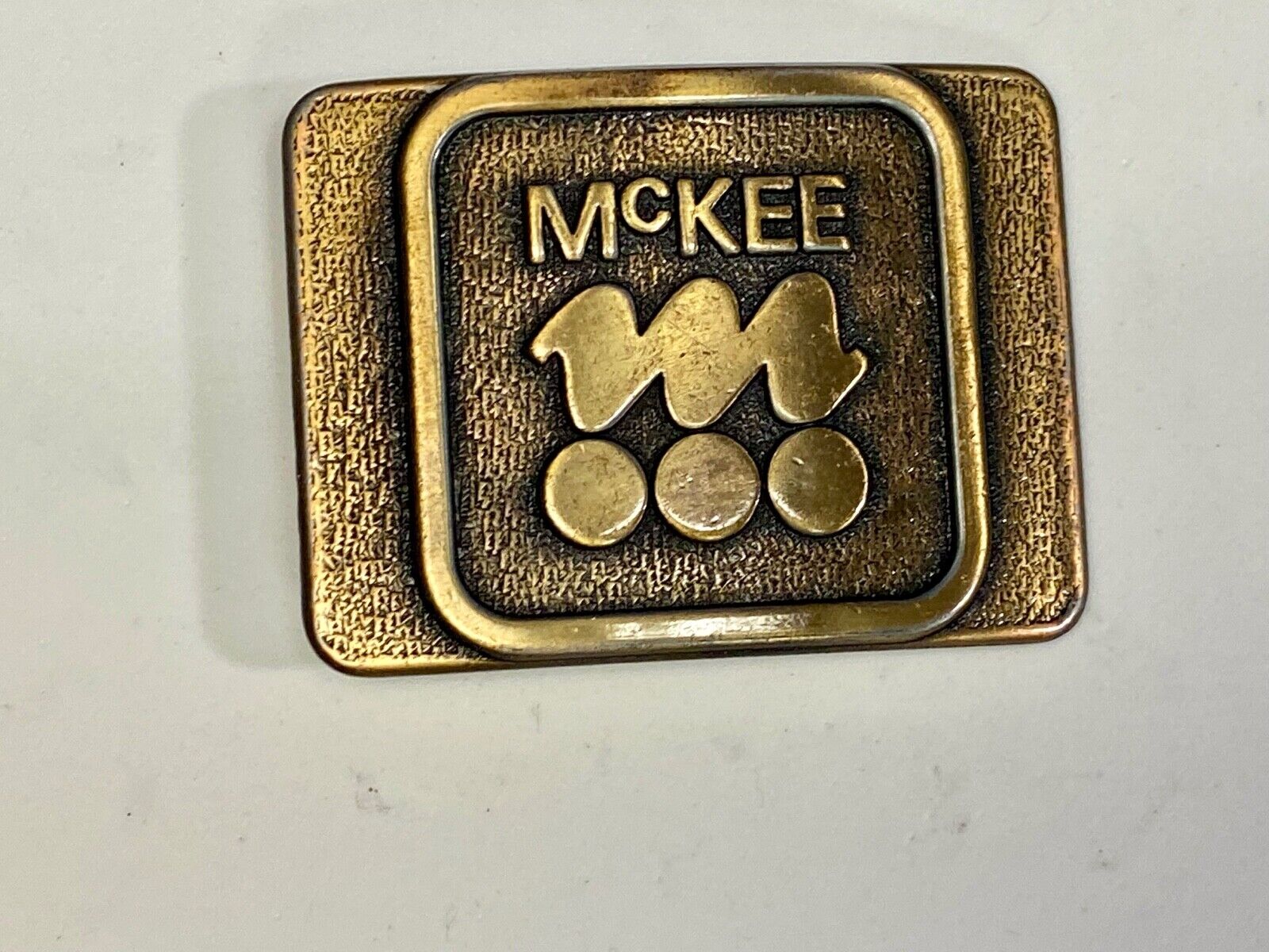 Vintage  Mckee Bakery Company Logo? Promotional Belt Buckle 