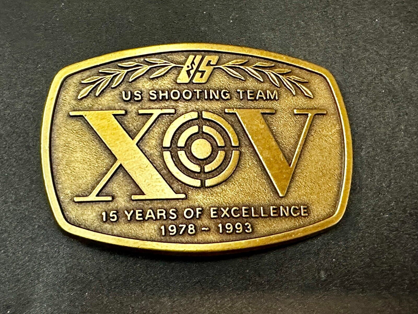 US Shooting Team VOX 15 Years of Excellence Commemorative Gun Rifle Belt Buckle
