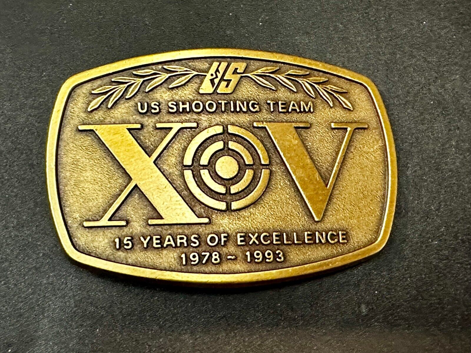 US Shooting Team VOX 15 Years of Excellence Commemorative Gun Rifle Belt Buckle