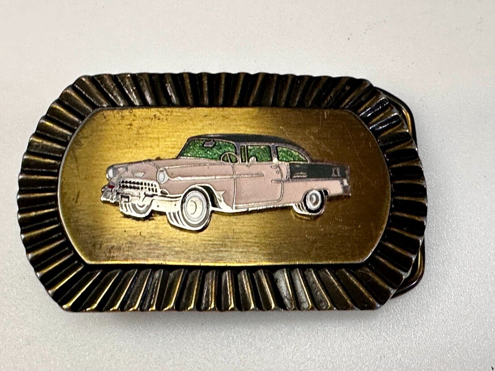 1955 Chevrolet Bel Air?  Sport Coupe Model Centered Car Collectors W Belt Buckle