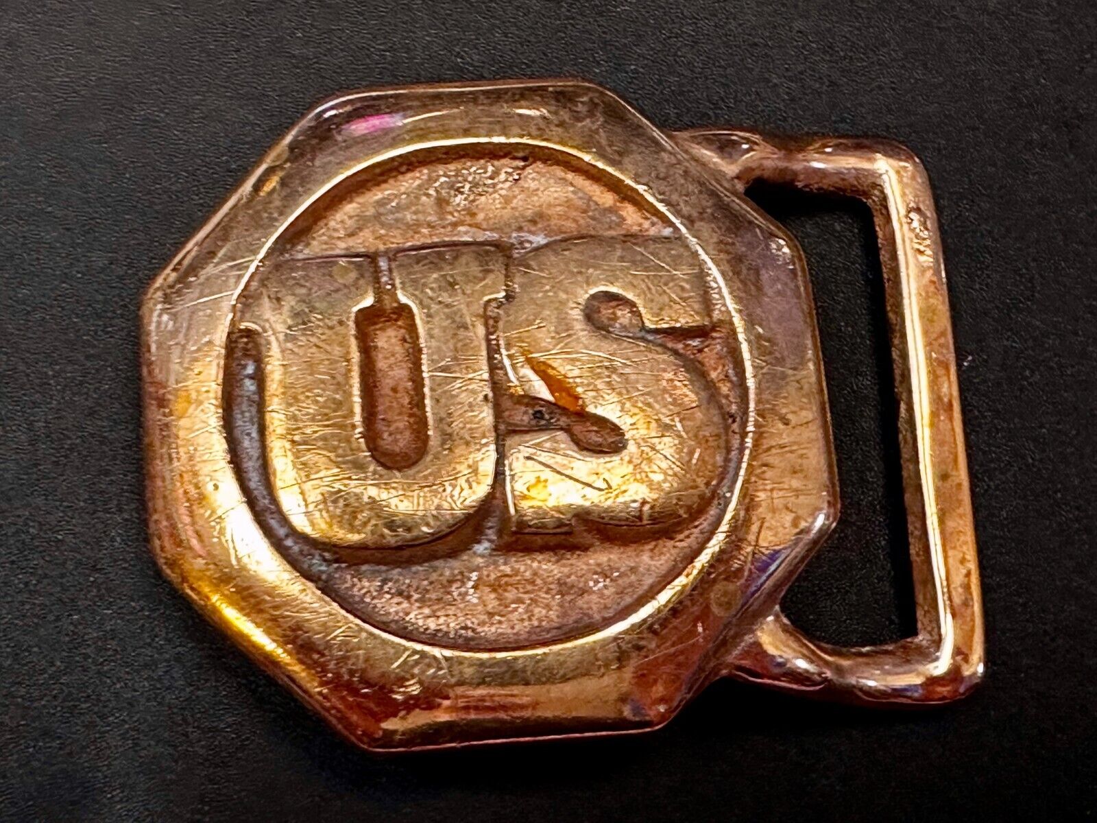 US Civil Soldiers Union Army Replica? Unknown to me! Hexagon Cast Belt Buckle