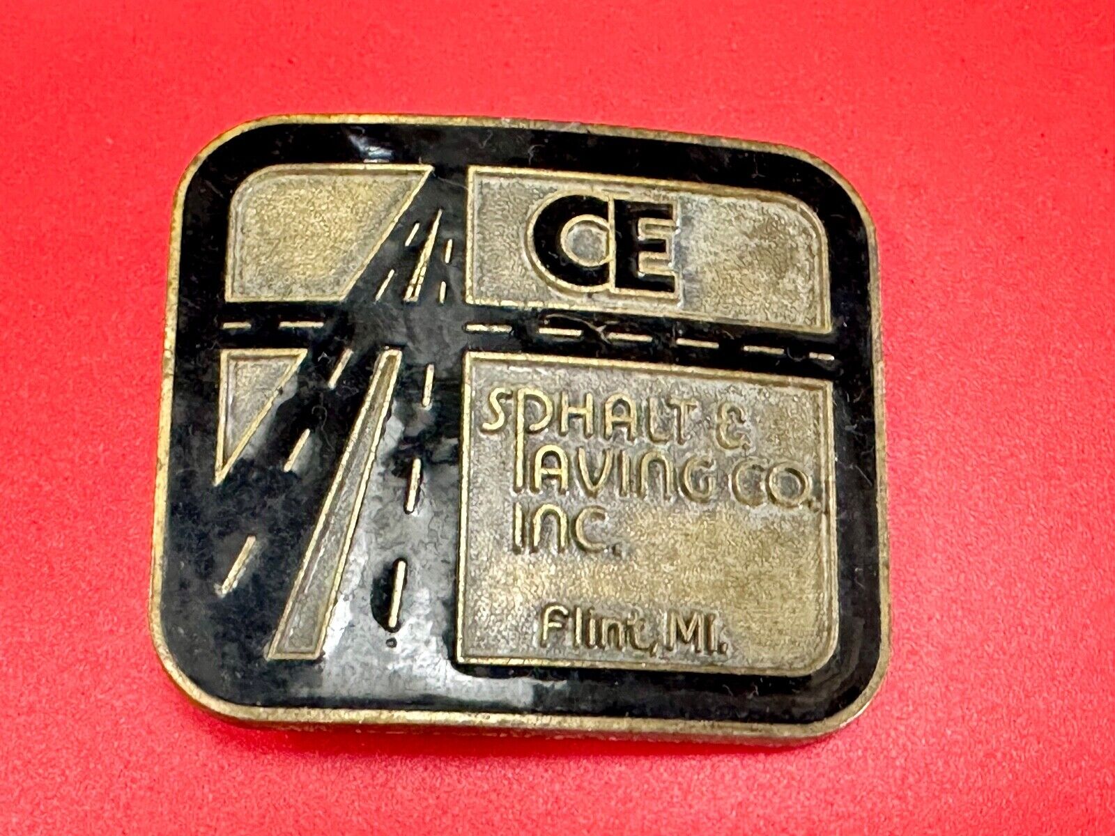 ACE Asphalt & Paving company  Flint MI Promo Adverting belt buckle