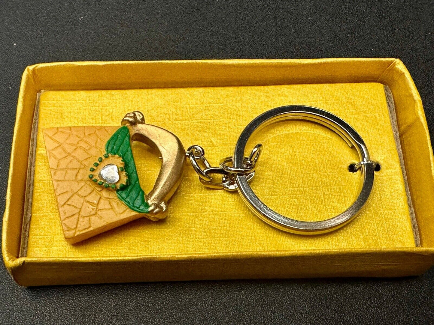 Adorable multicolor Purse with heart Fashioncraft Keychain - Key Ring Chain