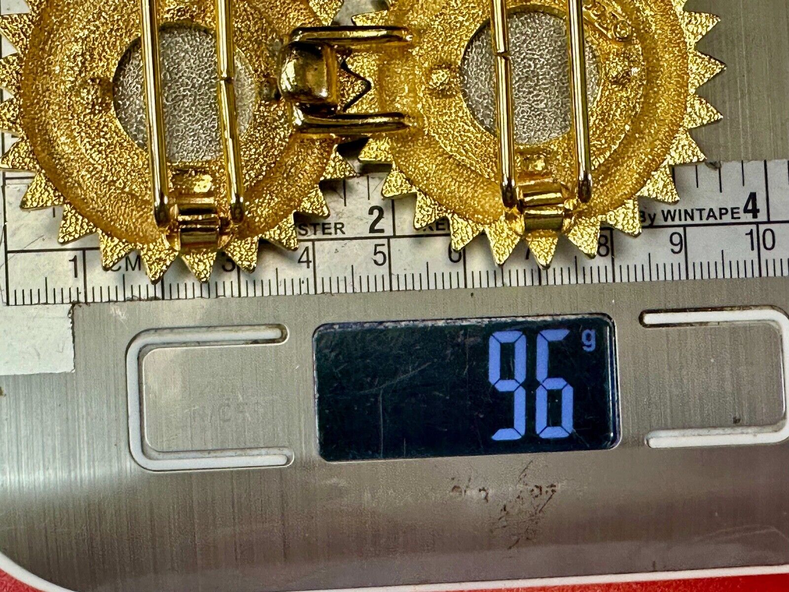 Two piece interconnecting vintage two tone belt buckle By Paquette