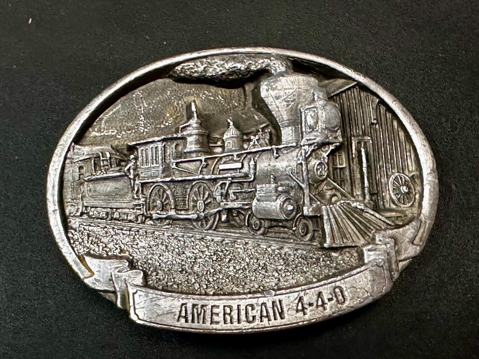 American 4-40 RailRoad Train Car Vintage 1987 Commemorative Belt Buckle C+J