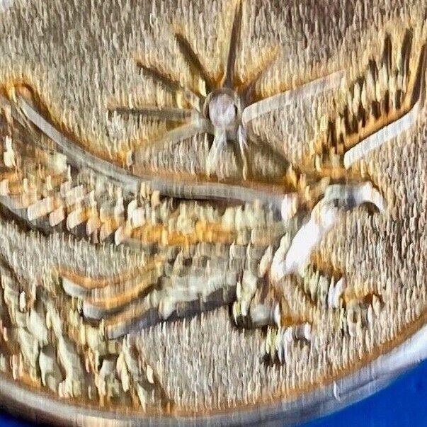 Vintage Flying Classic Bald Eagle With Rhinestone As Sun Starburst Belt Buckle 