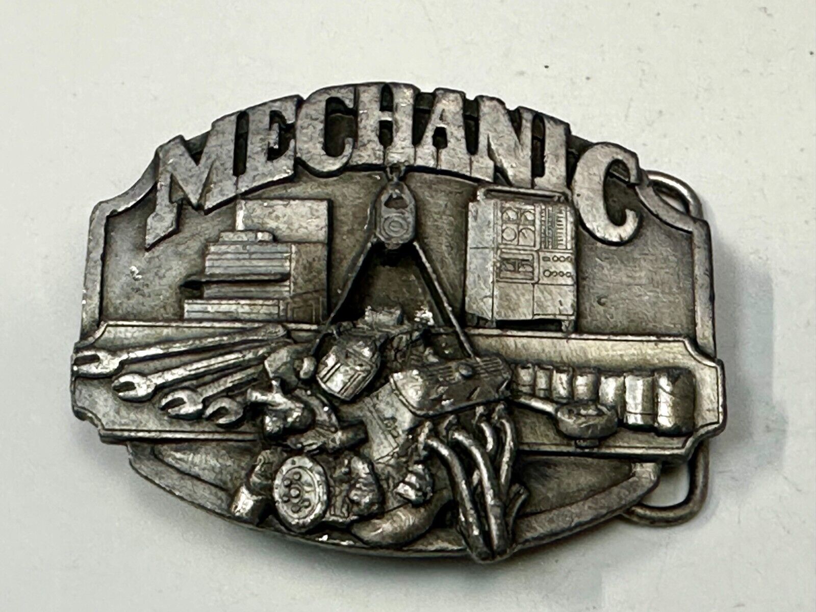 Auto Car Truck Mechanic Wrencher Garage Shop Owner Vintage Siskiyou Belt Buckle