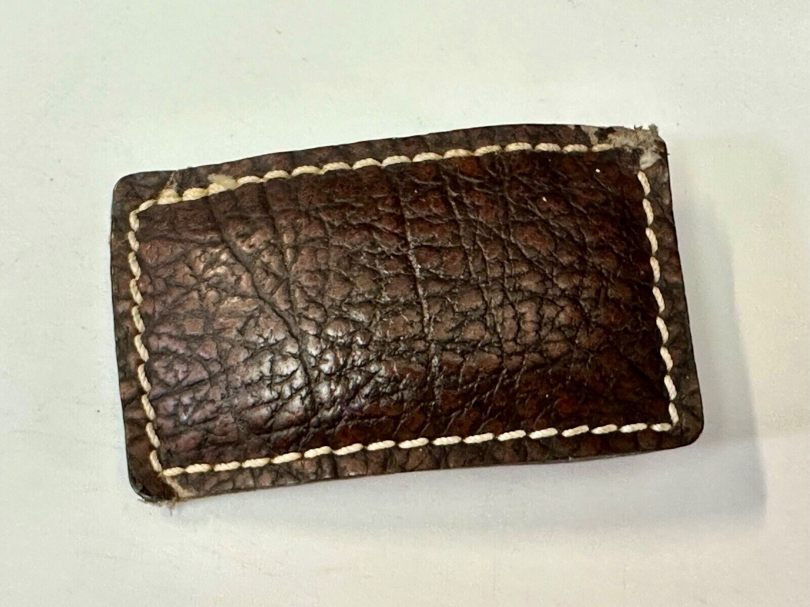 vintage brown leather belt buckle to restore