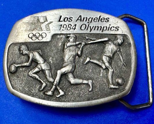 Baseball - 1984 Los Angeles Olympics Commemorative Pewter Sanchez Belt Buckle