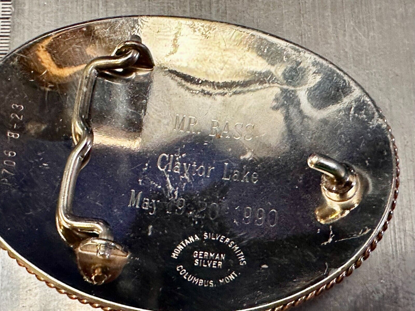 VA State Mr. Bass Fishing Clayton Lake Trophy Montana Silversmiths Belt Buckle
