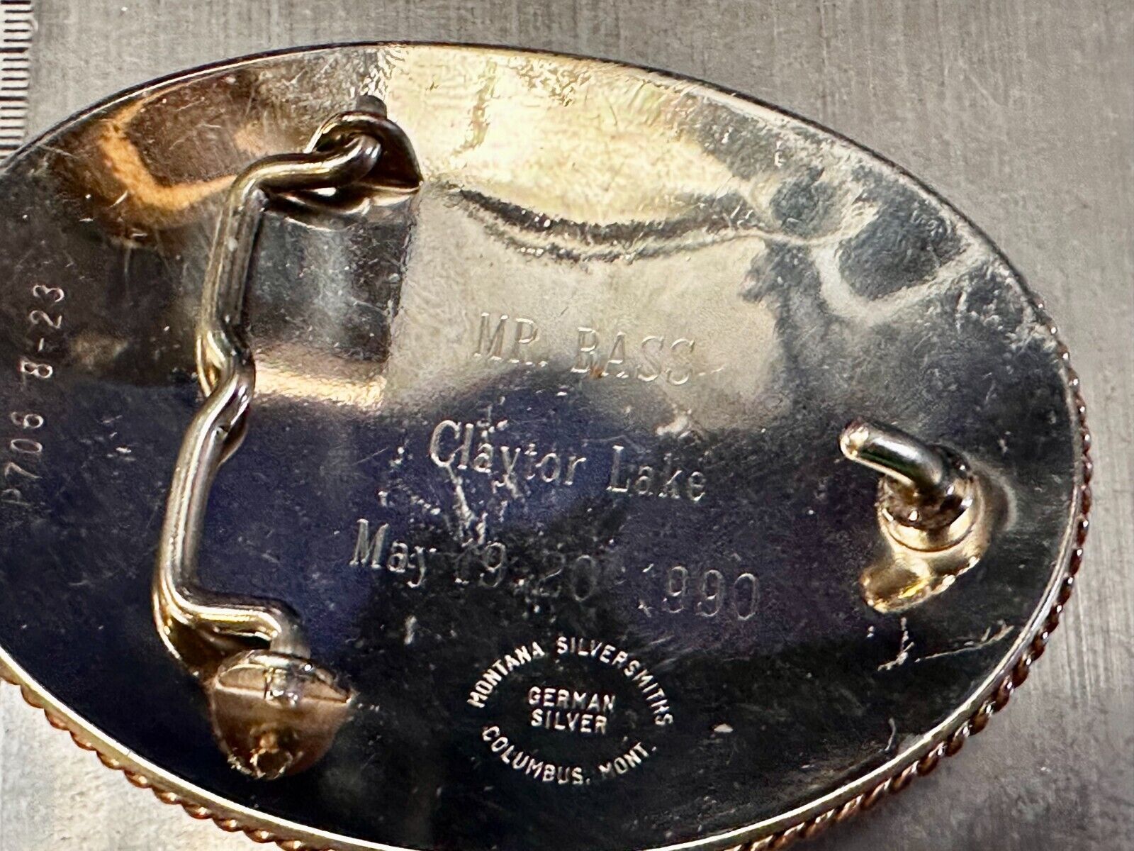 VA State Mr. Bass Fishing Clayton Lake Trophy Montana Silversmiths Belt Buckle