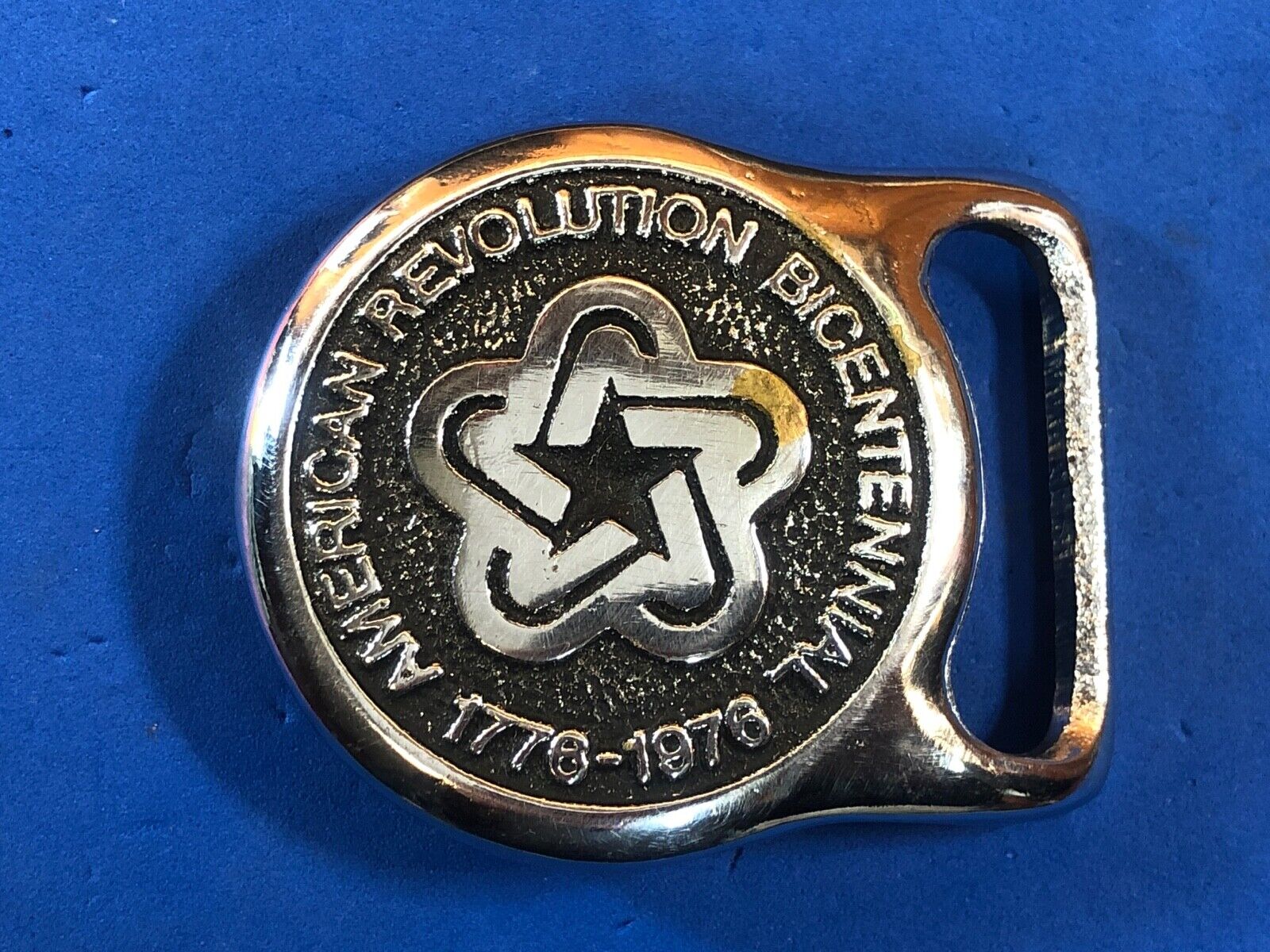 American Revolution Bicentennial Celebration Belt Buckle  1776-1976