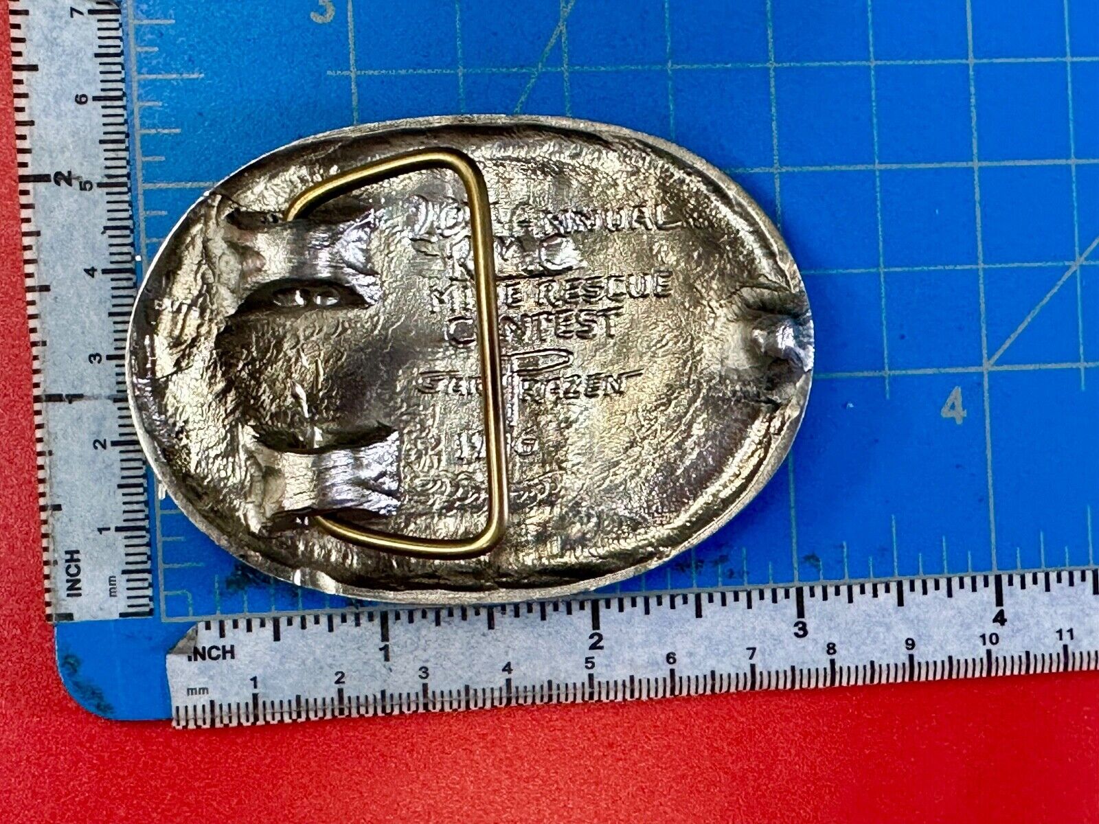 20th ANNUAL ROCKY MOUNTAIN COAL MINE RESCUE BELT BUCKLE! VINTAGE! GARY PRAZEN 96