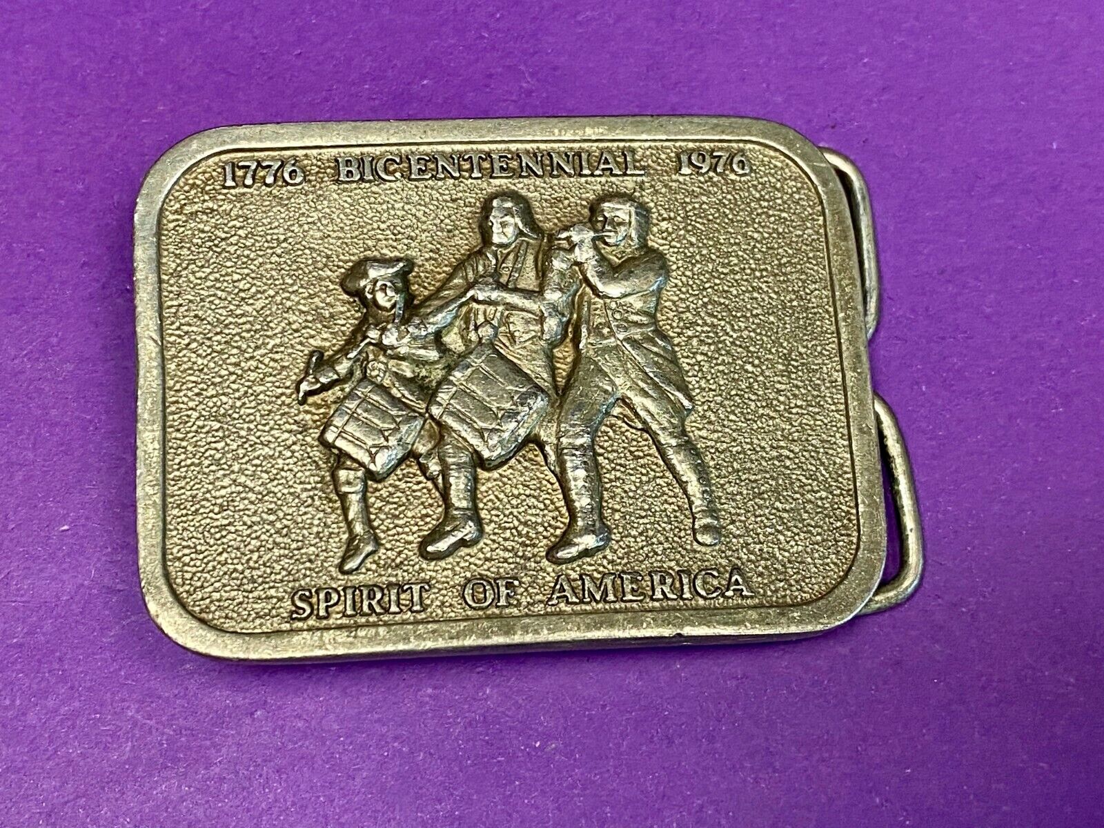 1976 Bicentennial Spirit Of America Marching Band 1776-1976 Bergamot Belt Buckle