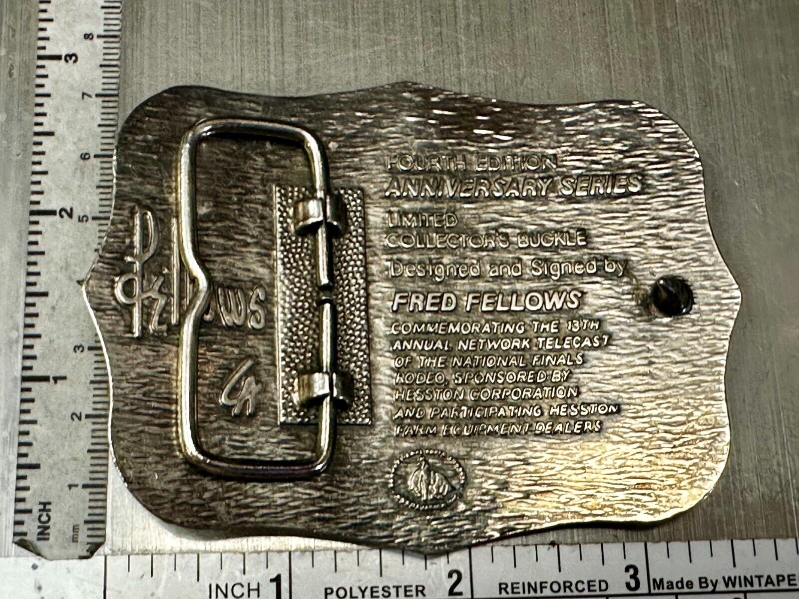 1986 Hesston National Finals Rodeo NFR Rodeo Cowboys NOS Western Belt Buckle