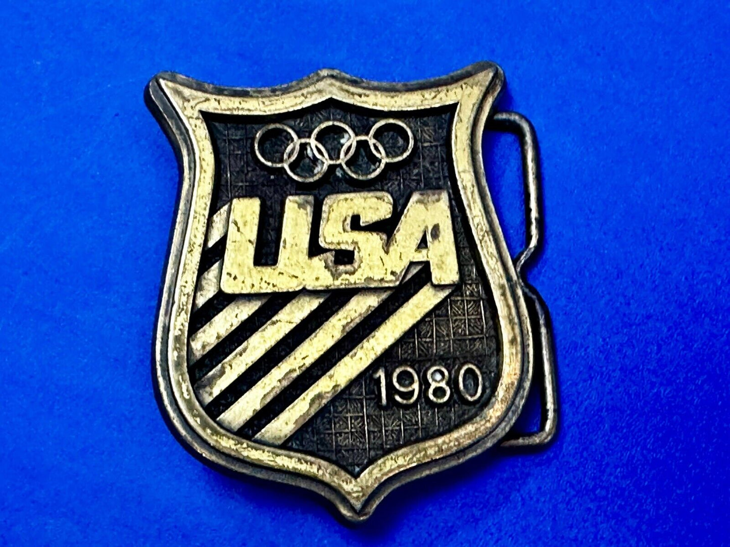 1980 USA Olympic Committee Vintage Paul Rollins Belt Buckle by RJ