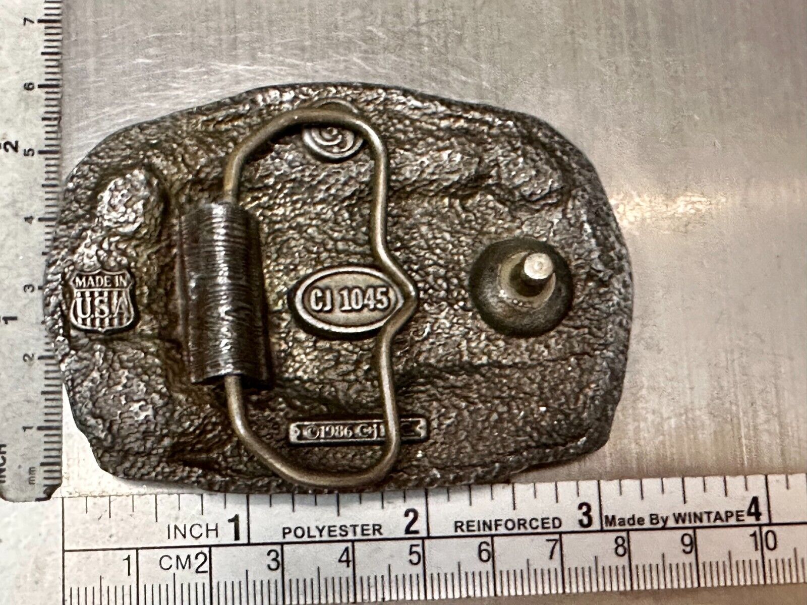Train Rail Road Durango & Silverton Narrow Gauge C+J Vintage 1980s  Belt Buckle