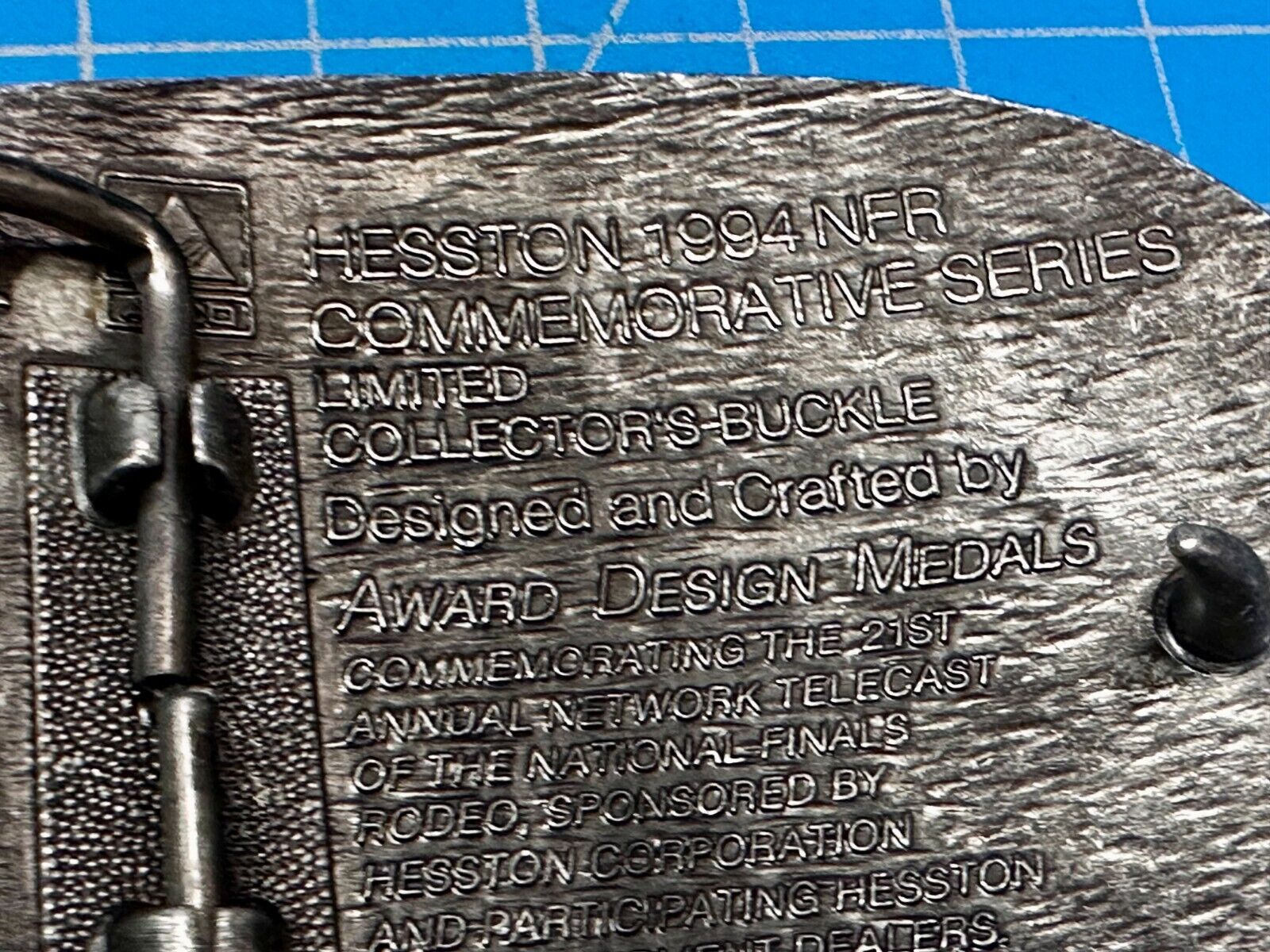 1994 ADM Hesston NFR National Finals Rodeo Cowboys Western Belt Buckle