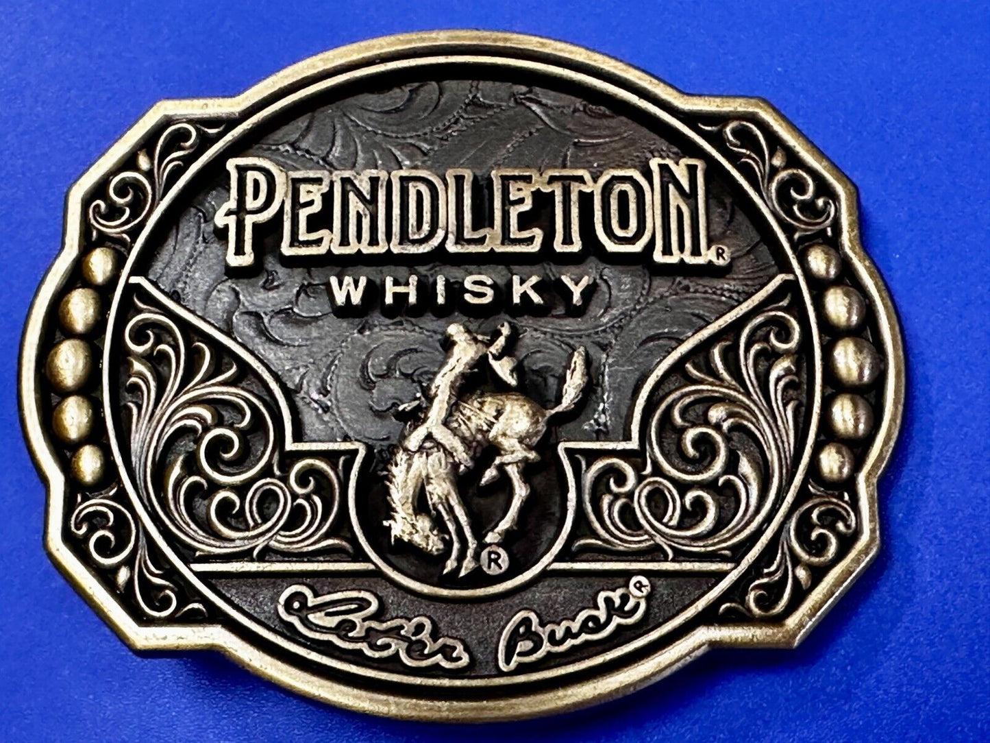 2024 Pendleton Whiskey Let'er Buck Rodeo Cowboy Montana Silversmiths Belt Buckle