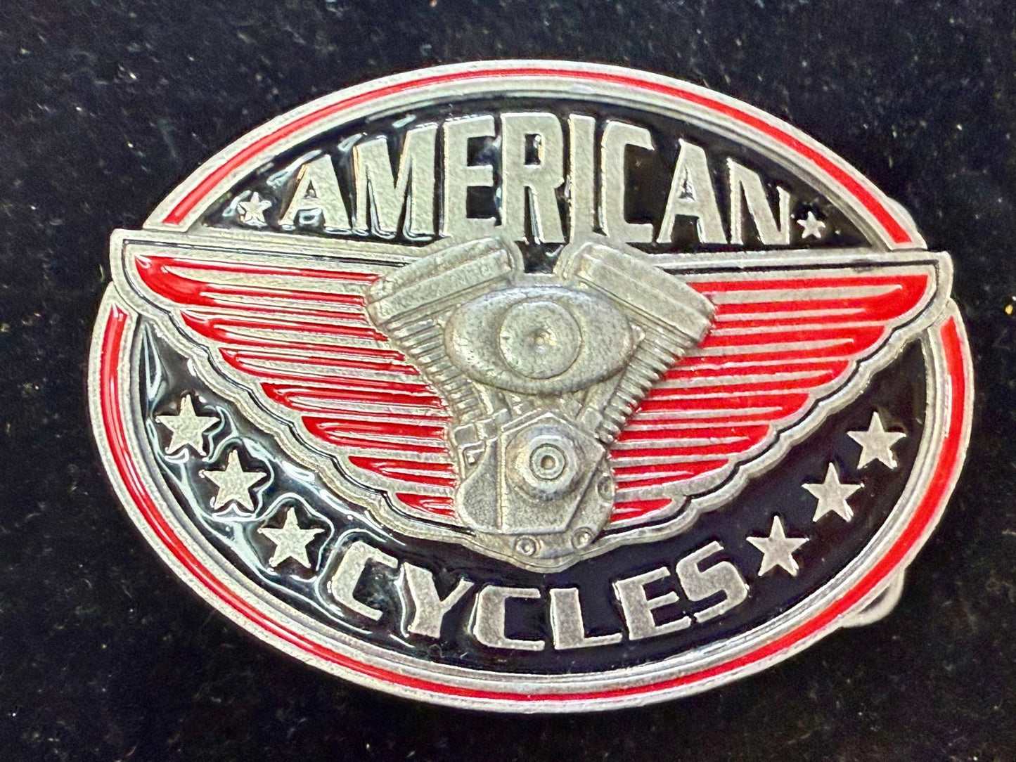 AMERICAN BIKER CYCLES V-Twin Engine Motorcycle Wings EJC 2004 Belt Buckle