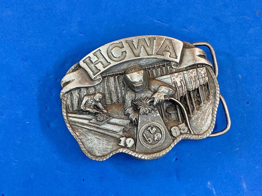 Vintage 1983 HCWA belt buckle  Herschel Corporation Agriculture Farming 