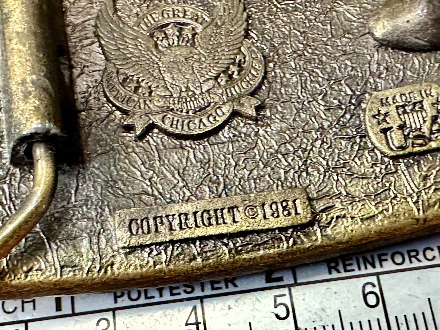 Majestic Patriotic EAGLE Vtg.  1981 The Great American belt buckle Commemorative