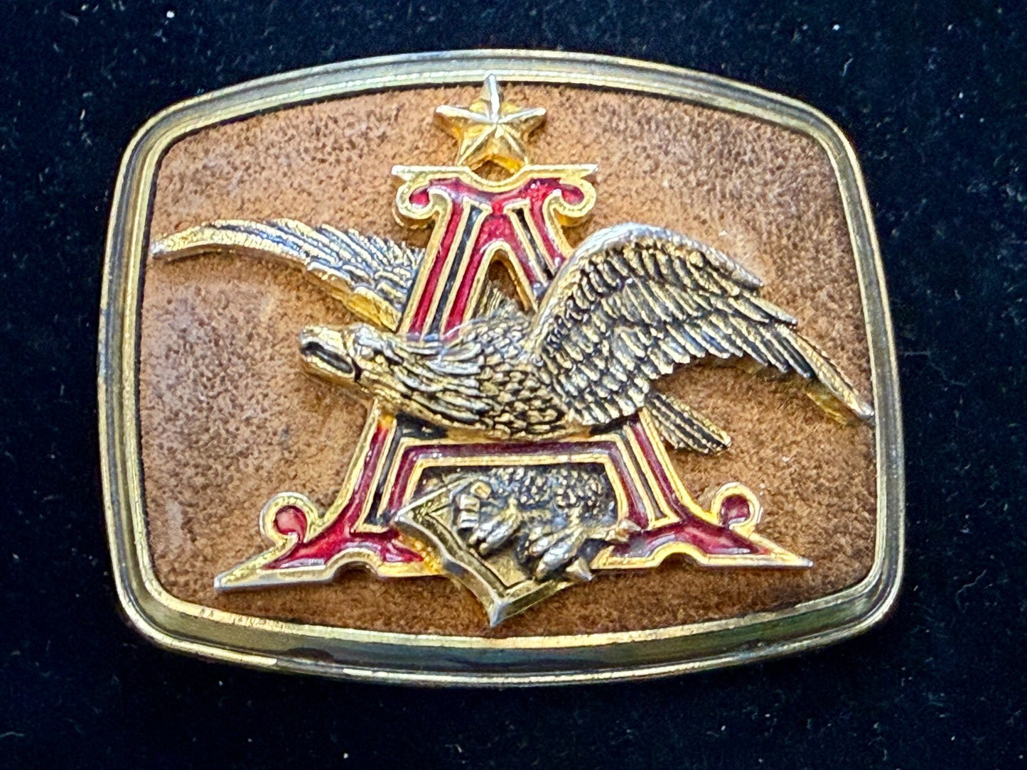 Anheuser Busch Beer Logo Promotional Vintage 1979 Raintree Belt Buckle