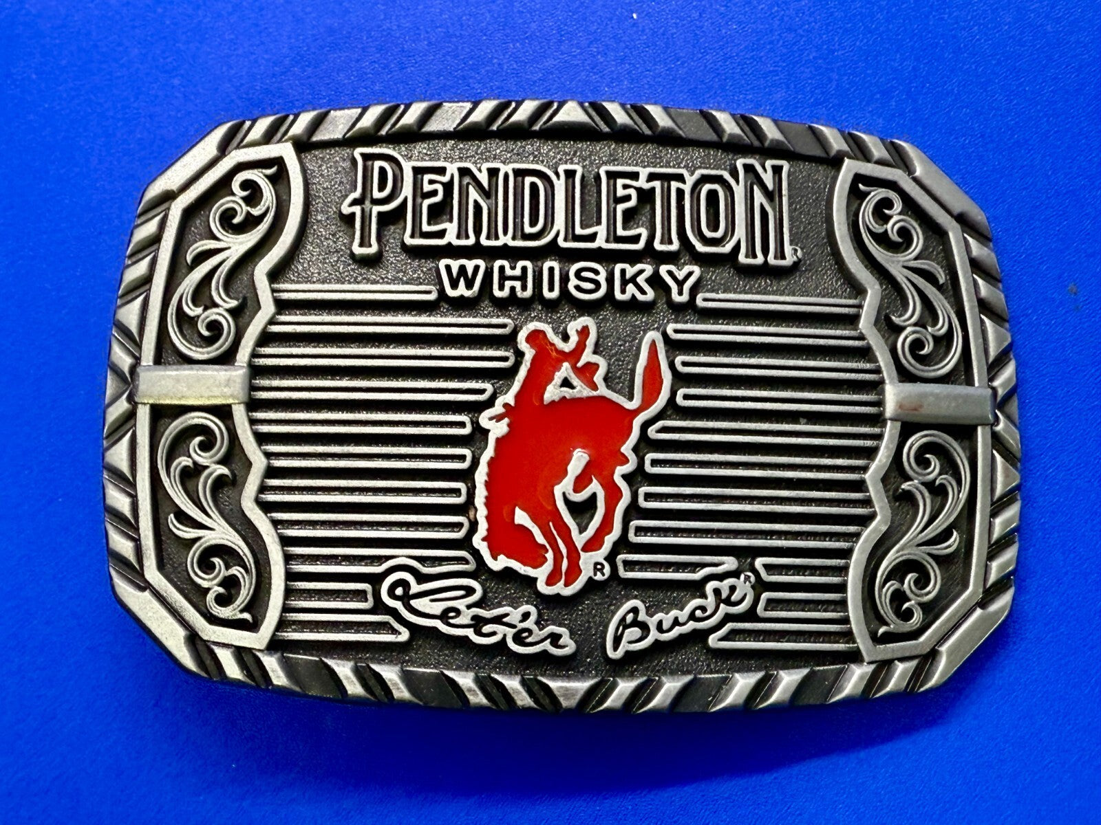 2025 Pendleton Whisky Let'er Buck Rodeo Cowboy Montana Silversmiths Belt Buckle